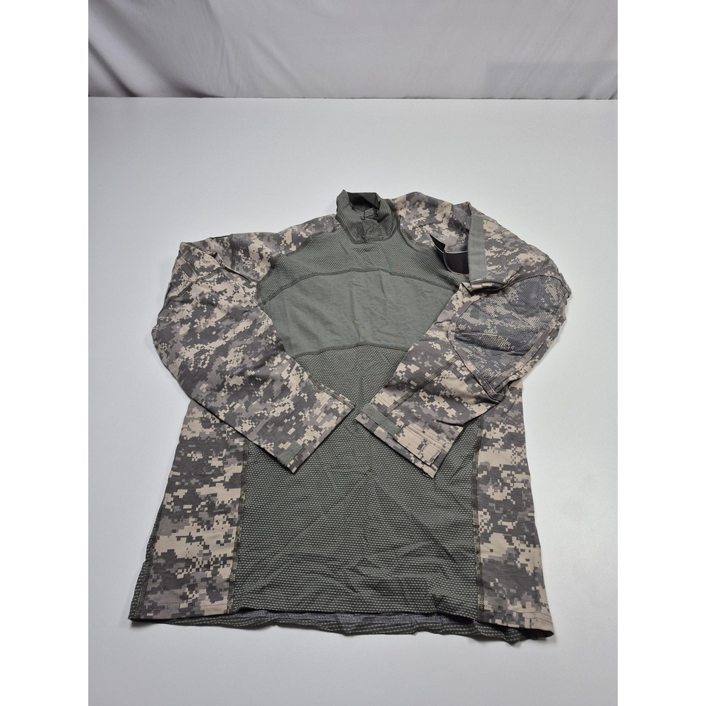 Massif Army Combat Shirt Mens Large Green Camo Long Sleeve FR Tactical ACS Tee